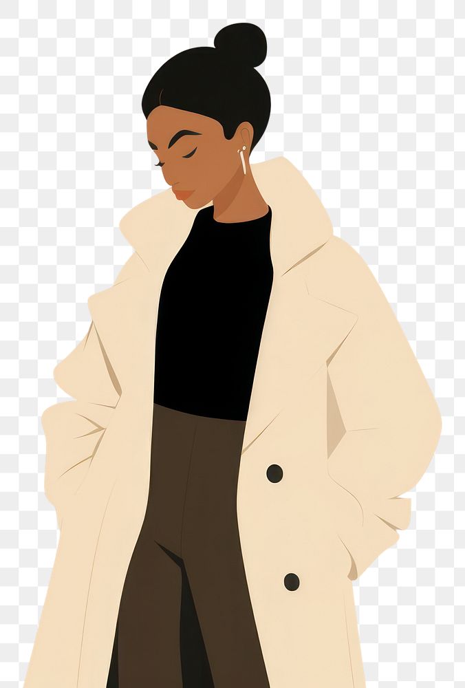 PNG Coat outerwear portrait standing. 