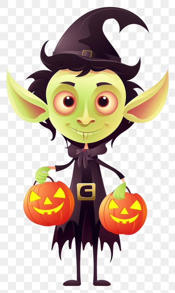 PNG Goblin halloween white background anthropomorphic. AI generated Image by rawpixel.