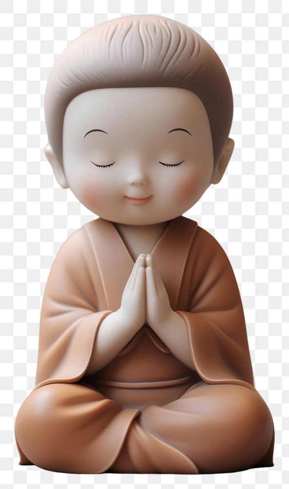 PNG  Buddha sculpture figurine cute. AI generated Image by rawpixel.