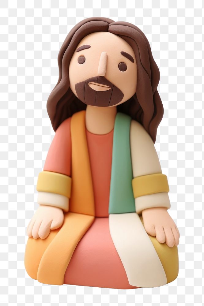PNG  Jesus christ sculpture figurine toy. AI generated Image by rawpixel.