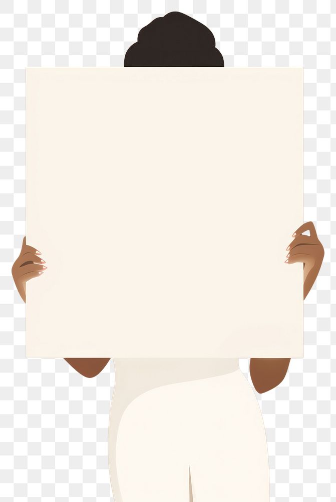 PNG Plain blank white sign paper standing portrait. 