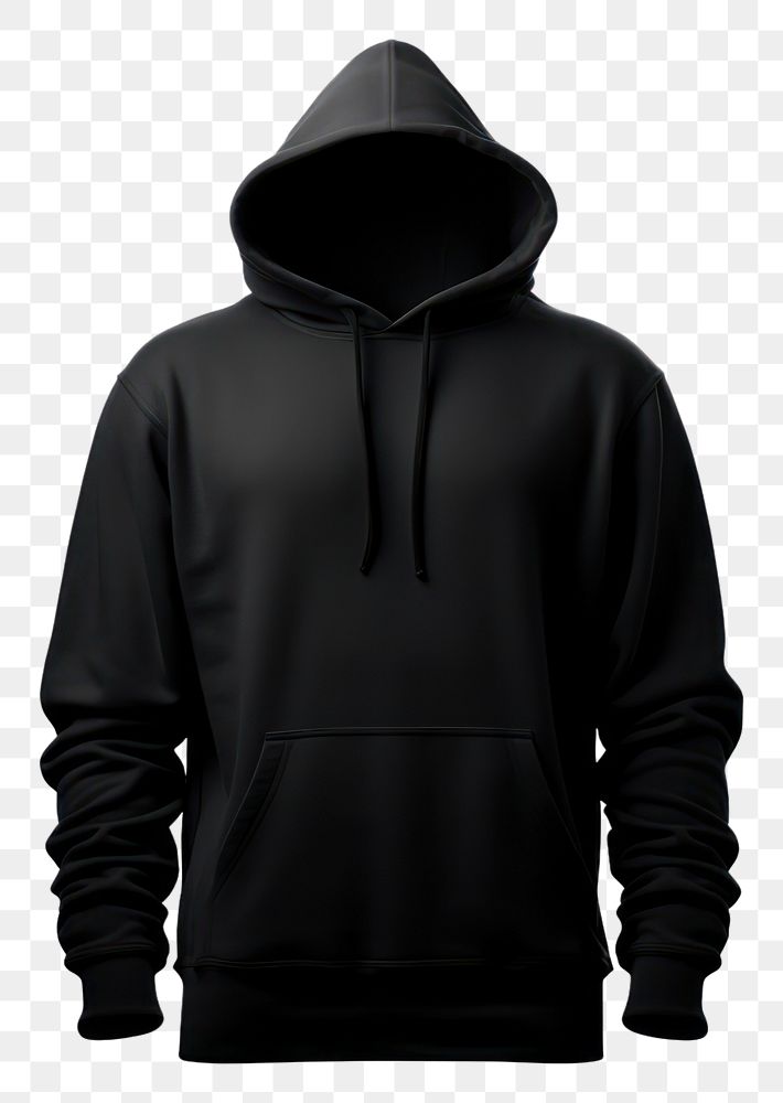 PNG Black hoodie sweatshirt white background architecture. AI generated Image by rawpixel.