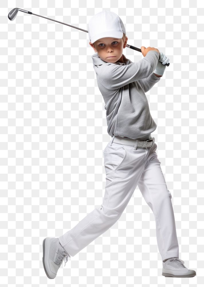 PNG  Golfer sports child boy. AI generated Image by rawpixel.
