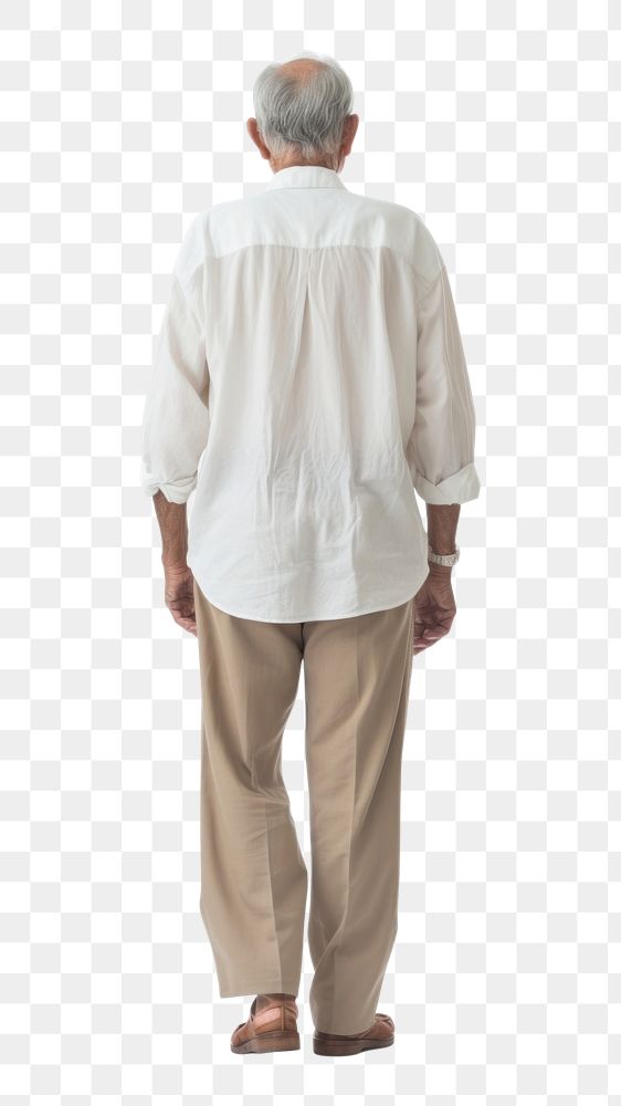 PNG  Grandpa standing walking adult. AI generated Image by rawpixel.