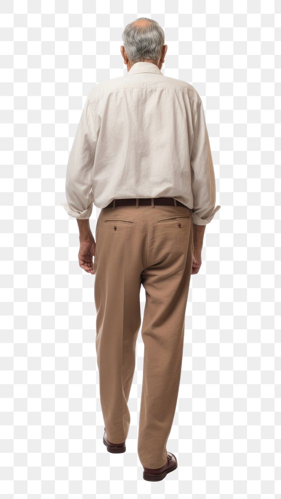 PNG Grandpa standing walking shirt. 