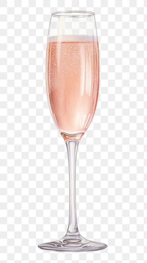 PNG Champagne glass drink white background refreshment. 