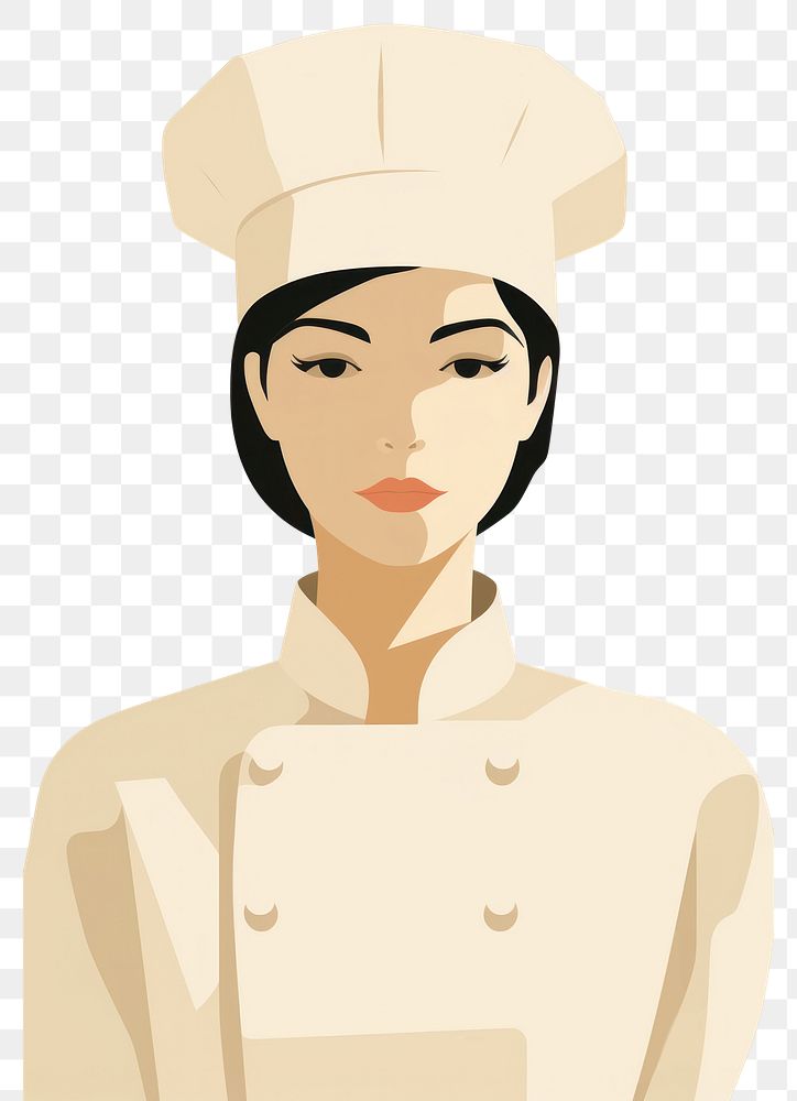 PNG Female chef portrait face photography. AI generated Image by rawpixel.