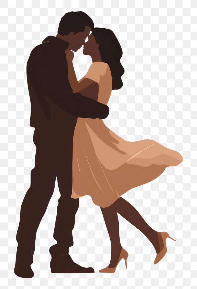 PNG Couple kissing dancing tango adult. AI generated Image by rawpixel.