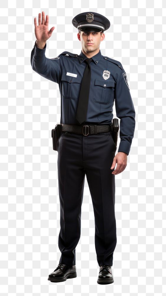 PNG  Policeman gesturing police adult. AI generated Image by rawpixel.