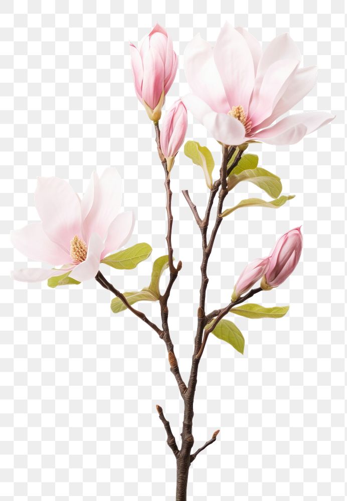 PNG Blossom magnolia flower plant. AI generated Image by rawpixel.