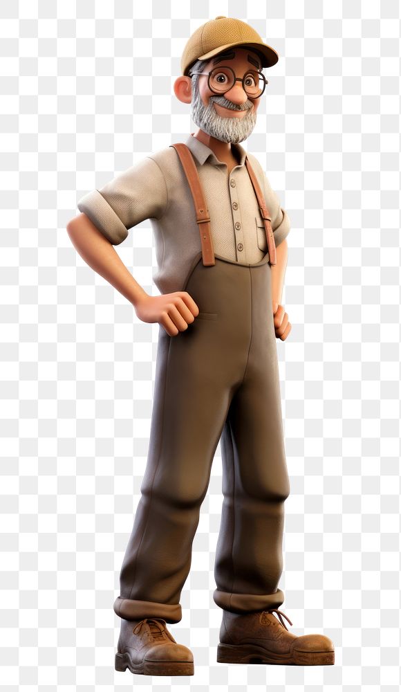 PNG Farmer guy figurine cartoon adult. AI generated Image by rawpixel.