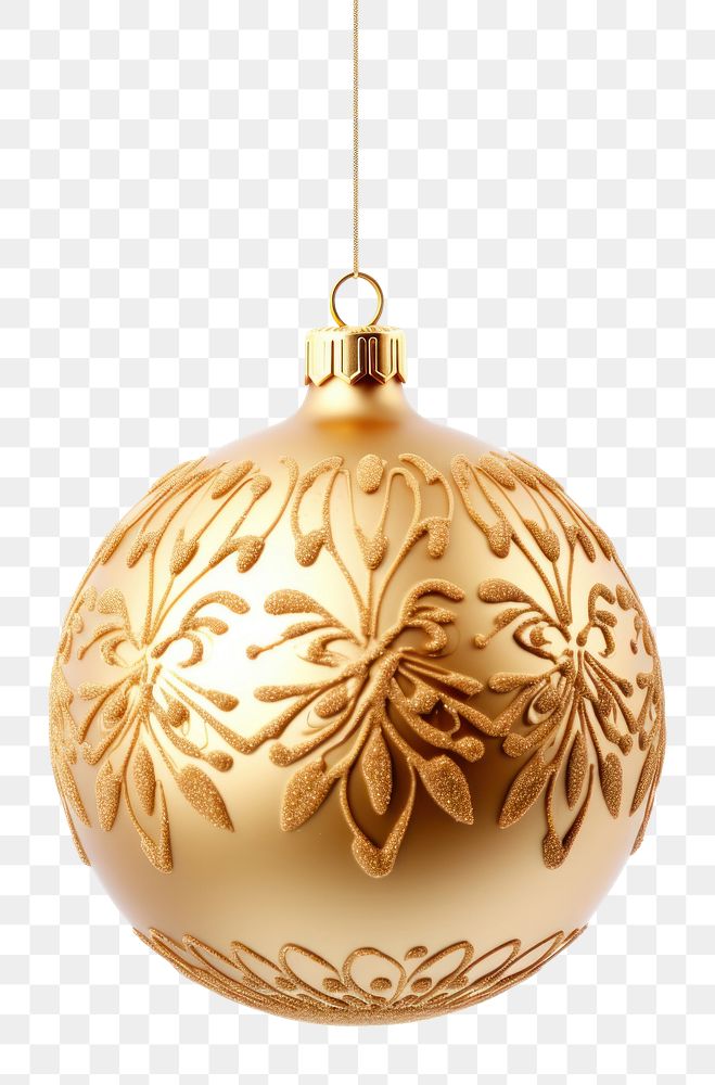 PNG Christmas ball gold decoration christmas
