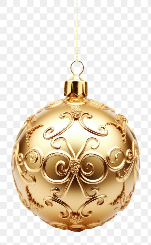 PNG Christmas ball gold decoration christmas