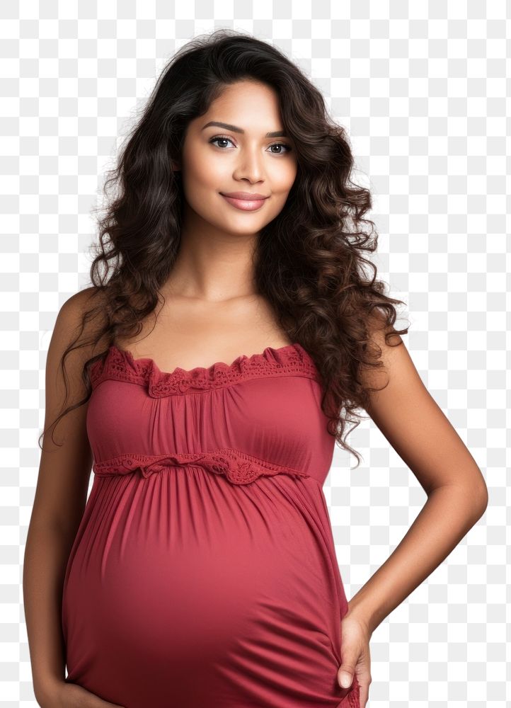 PNG  Pregnant latino woman portrait dress adult. AI generated Image by rawpixel.
