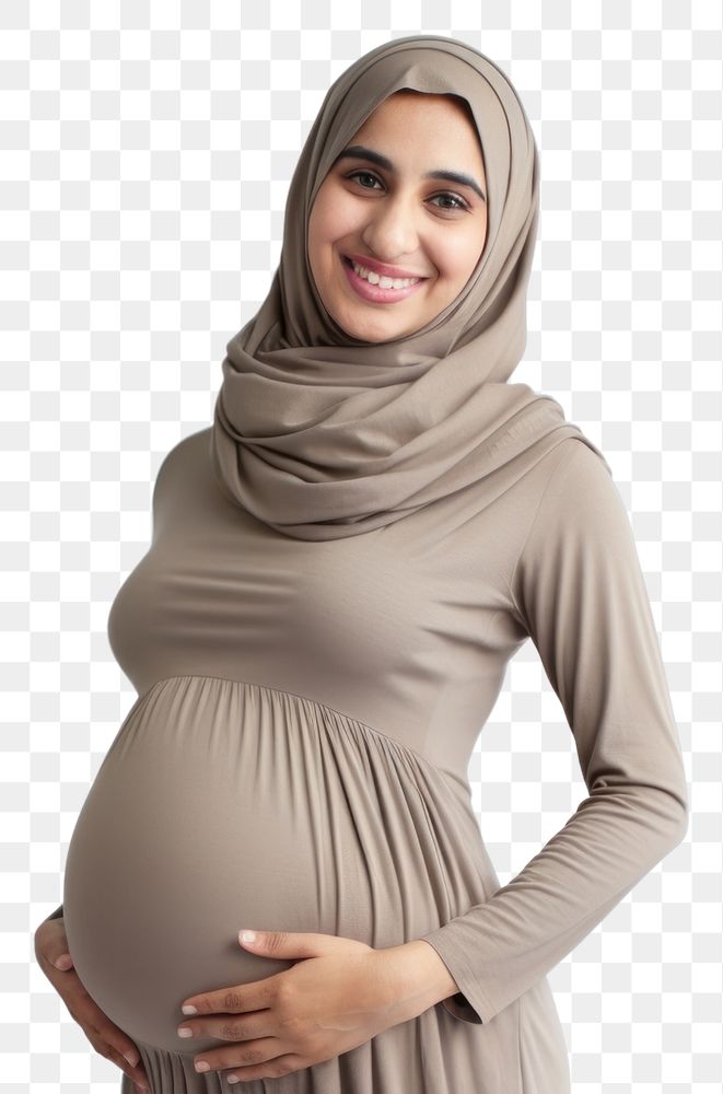 PNG Pregnant middle eastern woman portrait sleeve adult. AI generated Image by rawpixel.