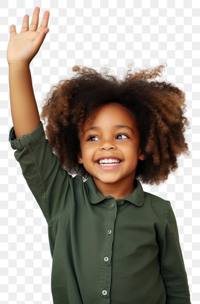 PNG African kid girl portrait smile photo. 