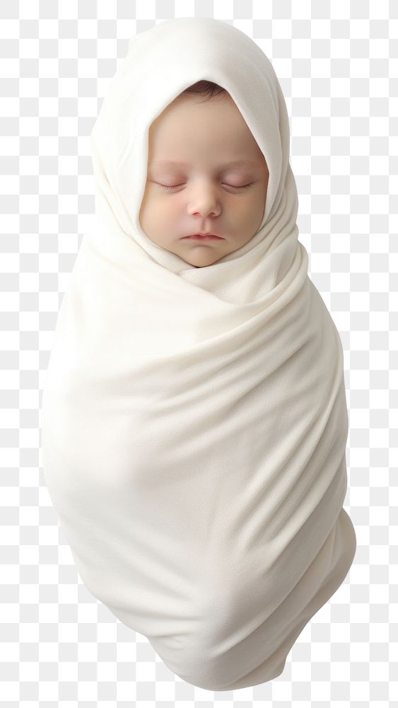 PNG Baby sleeping portrait newborn blanket. AI generated Image by rawpixel.