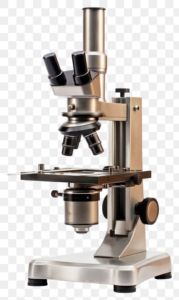 PNG Classic scientist microscope white background magnification technology. AI generated Image by rawpixel.