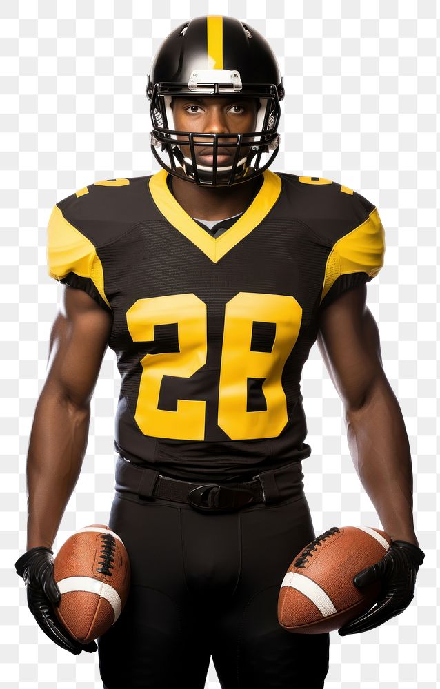PNG American football player helmet sports yellow. AI generated Image by rawpixel.