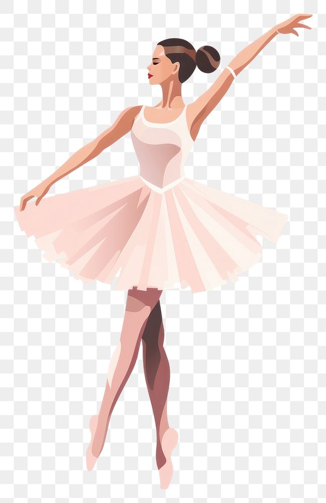 PNG Ballerina woman dancing ballet white background. AI generated Image by rawpixel.