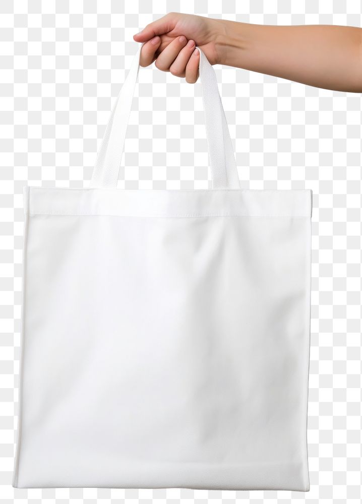 PNG A cotton shopping bag handbag white  