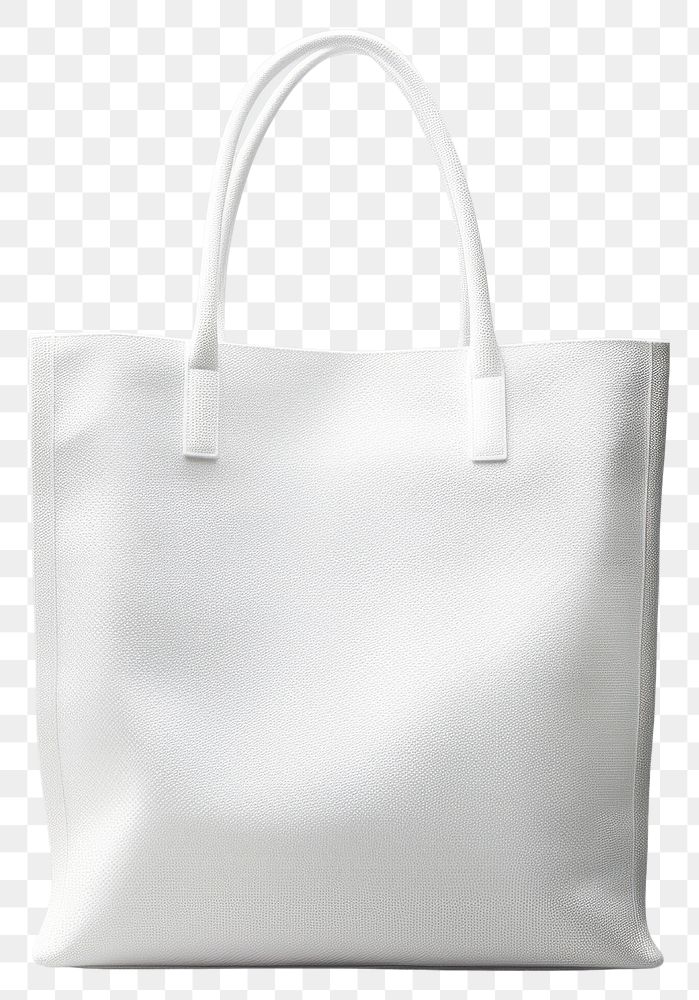 PNG A white canvas tote bag handbag white background accessories. AI generated Image by rawpixel.
