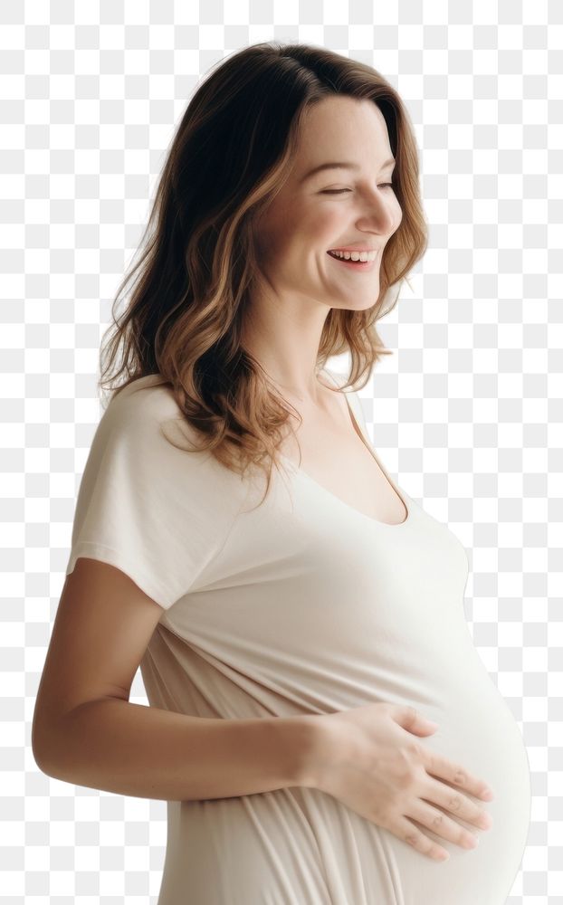 PNG Pregnant woman pregnant laughing smile. AI generated Image by rawpixel.