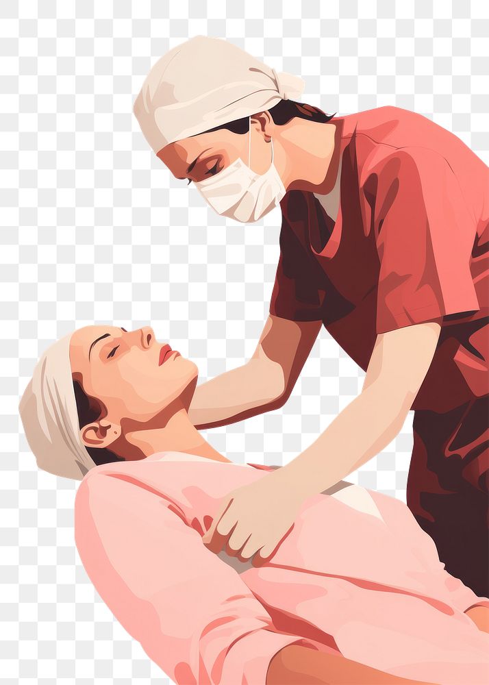 PNG Nurse take care patient adult nurse face. AI generated Image by rawpixel.