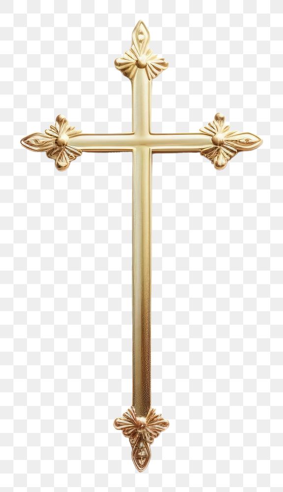 PNG Cross crucifix symbol gold. 