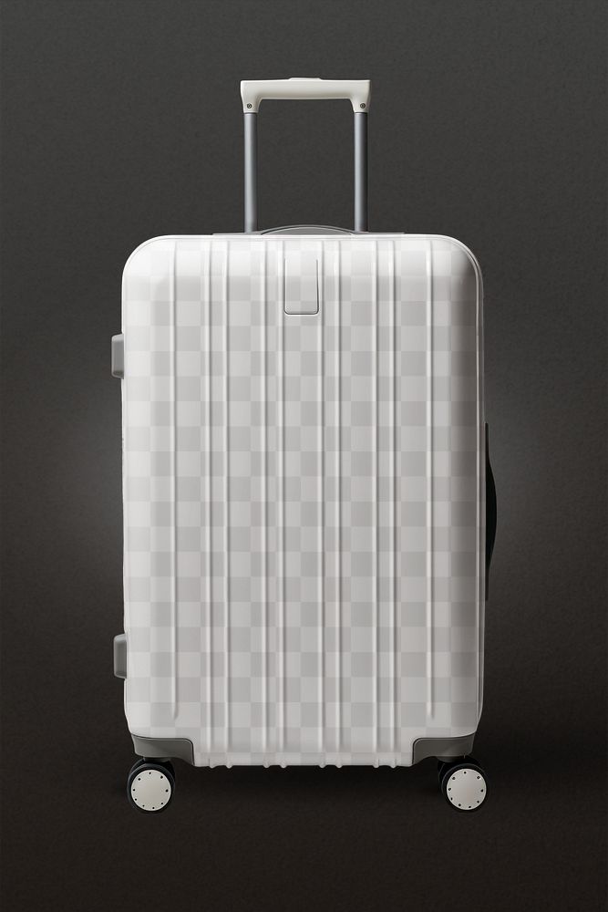 Suitcase luggage png, transparent mockup