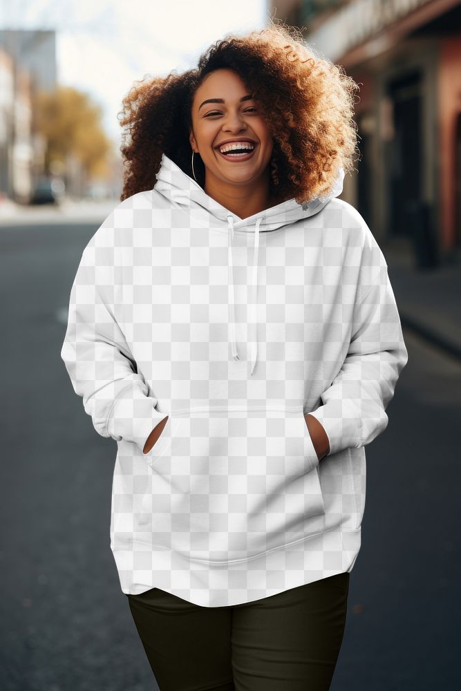 Oversized hoodie png, transparent fashion mockup