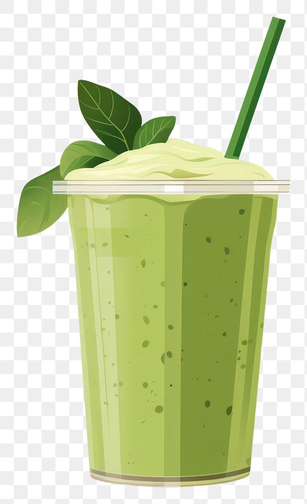 PNG Green smoothie drink milkshake beverage. AI generated Image by rawpixel.