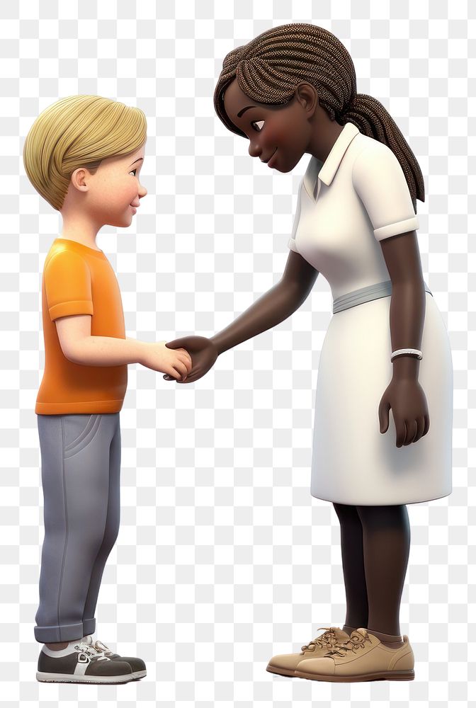 PNG Woman adopting a child cartoon adult white background. AI generated Image by rawpixel.