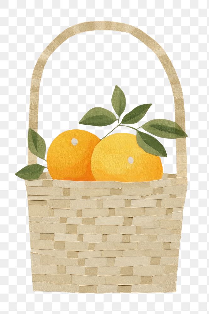 PNG Basket grapefruit plant clementine. AI generated Image by rawpixel.