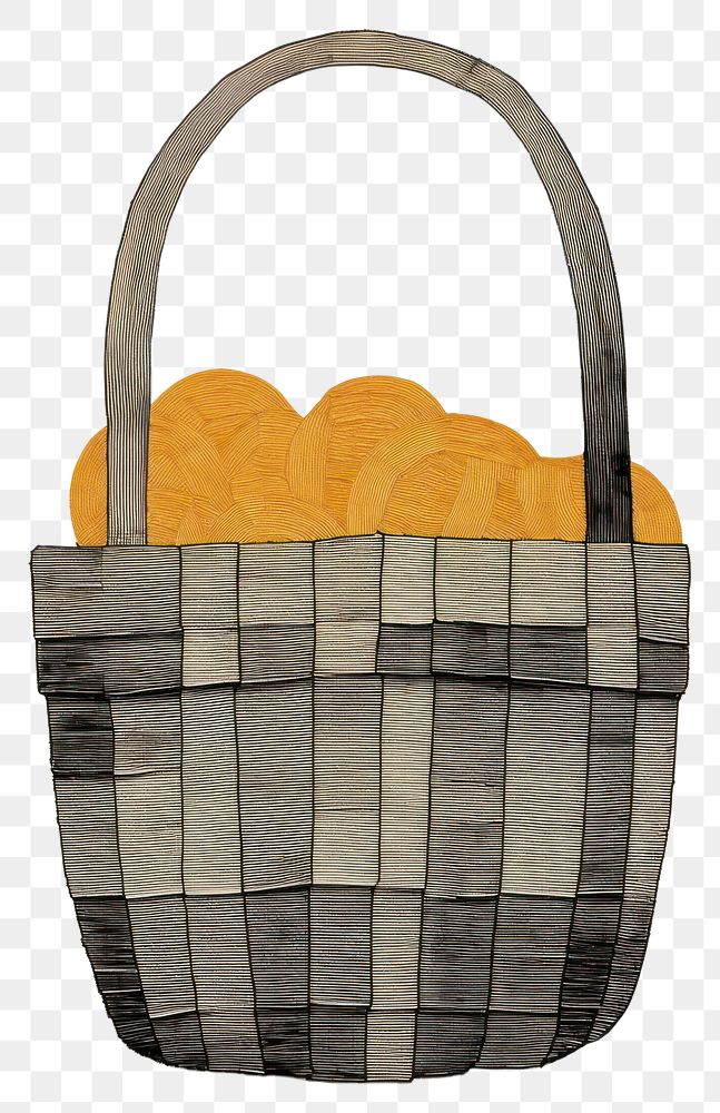 PNG Handbag basket accessory pattern. AI generated Image by rawpixel.