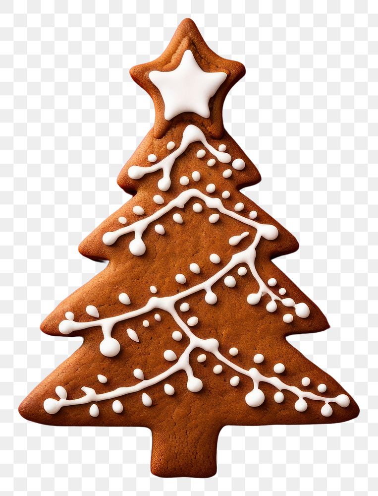 PNG Homemade gingerbread cookie christmas tree. AI generated Image by rawpixel.