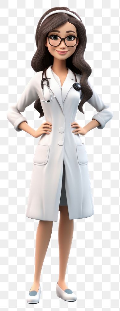 PNG Women healthcare cartoon adult coat. 