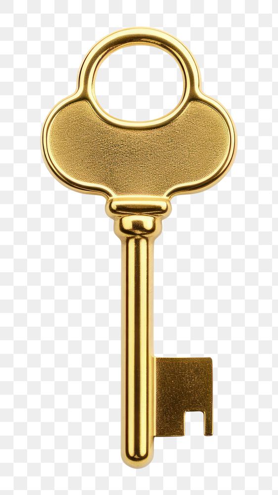PNG Key gold lock white background