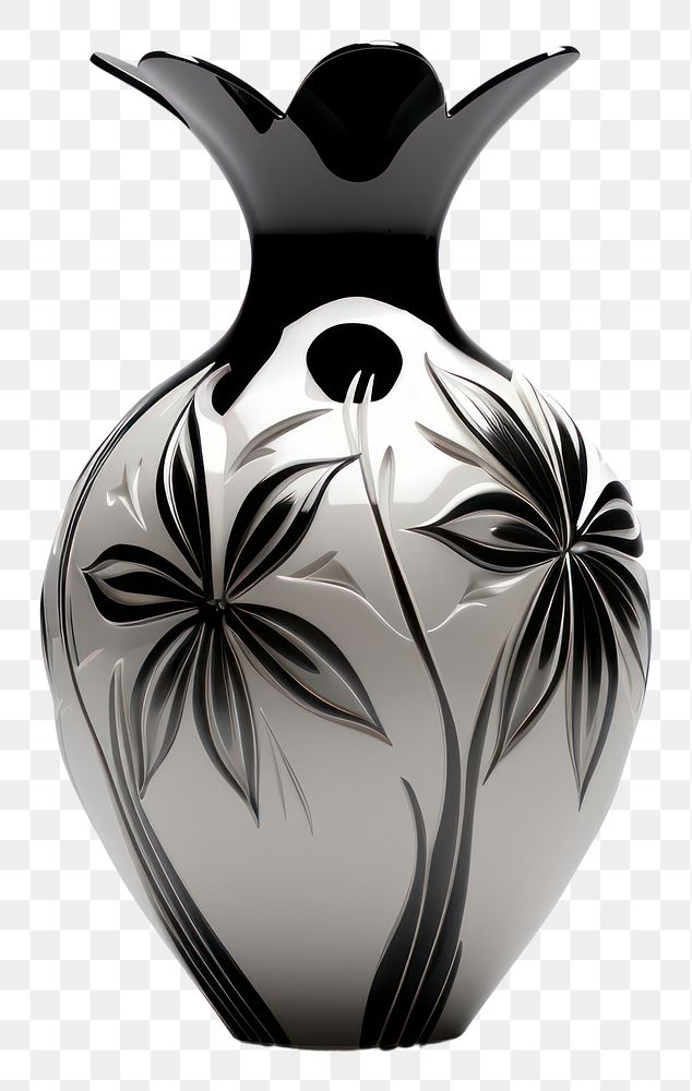 PNG Flower vase pottery white background creativity. AI generated Image by rawpixel.