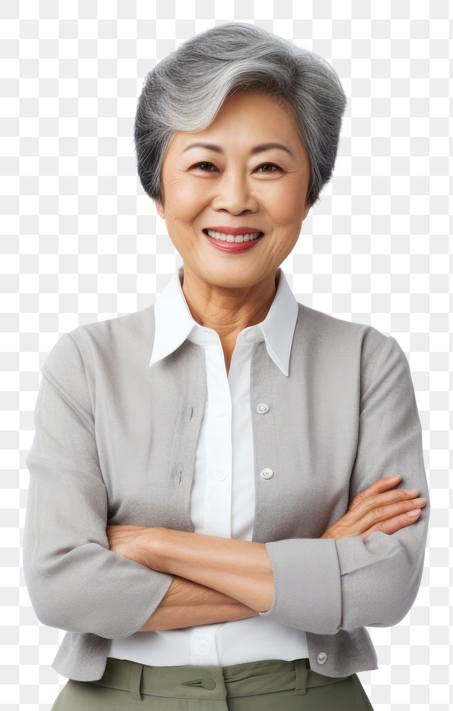 PNG Senior woman smiling adult smile. AI generated Image by rawpixel.