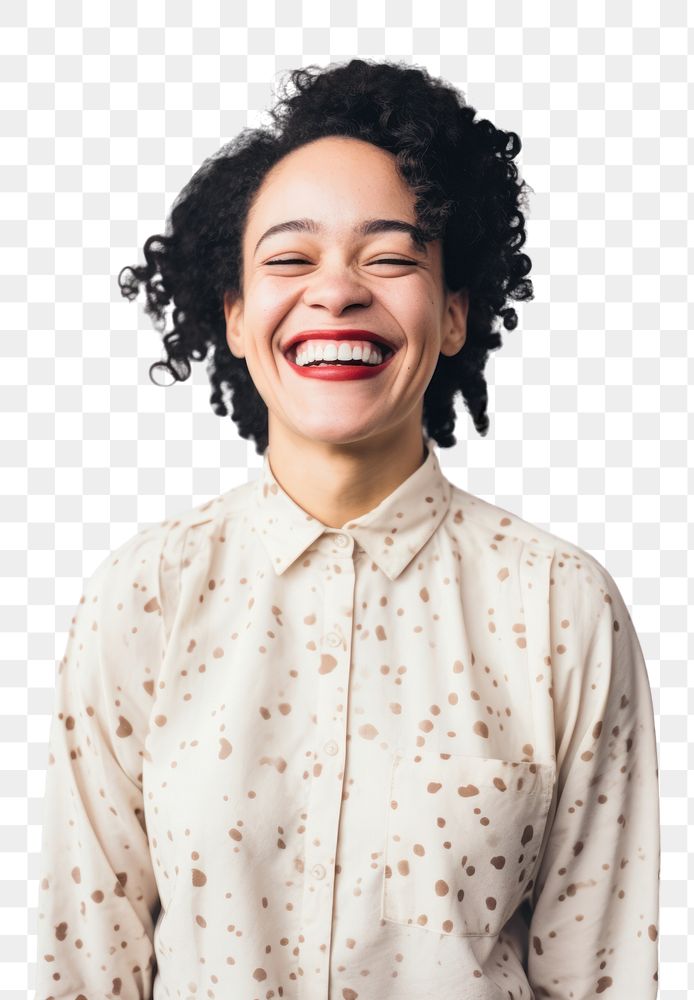 PNG Woman laughing standing smiling. AI generated Image by rawpixel.