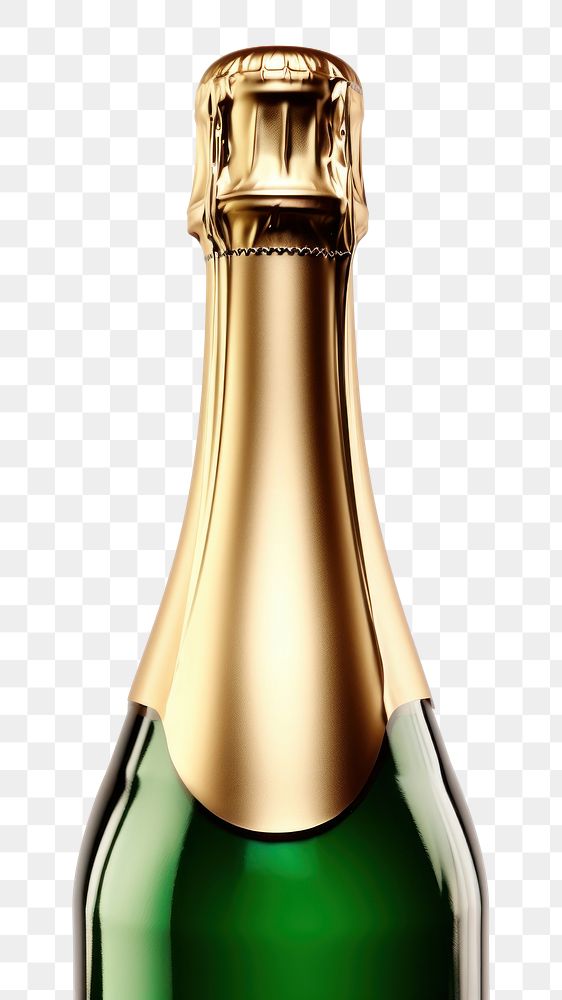 PNG Champagne bottle drink green wine. 