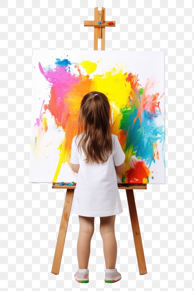 PNG Painting child art paintbrush. AI generated Image by rawpixel.