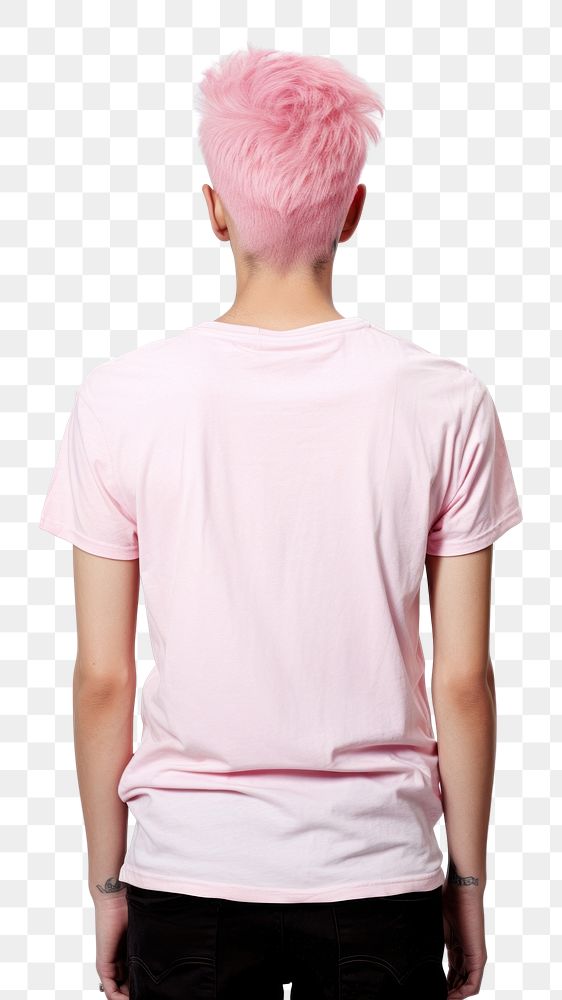 PNG T-shirt fashion adult pink. AI generated Image by rawpixel.