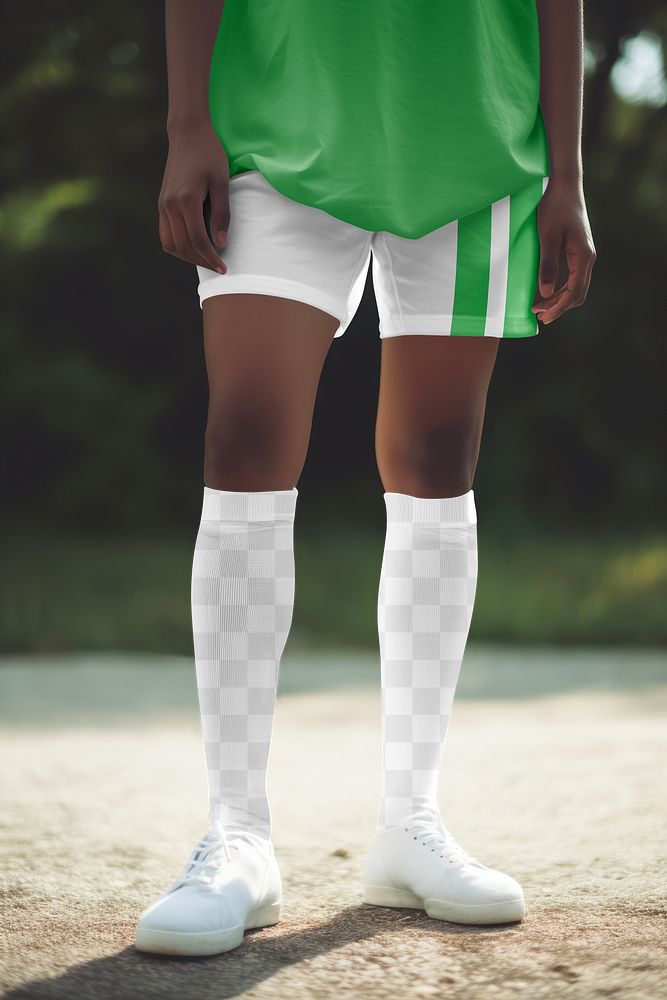 Sport socks, png transparent mockup