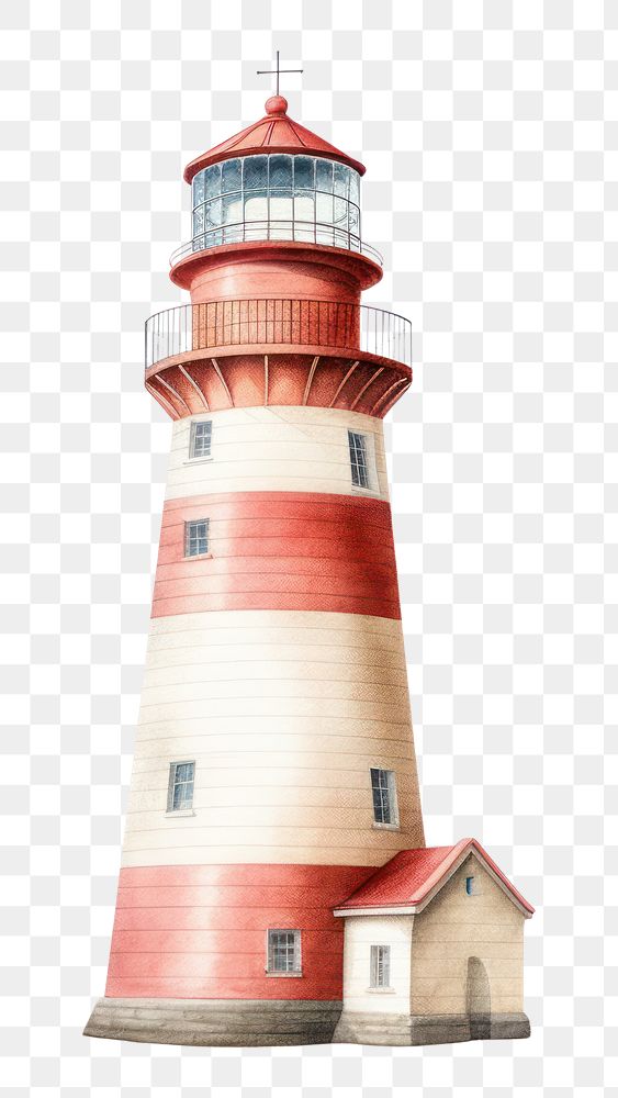 PNG Lighthouse architecture building tower. AI generated Image by rawpixel.