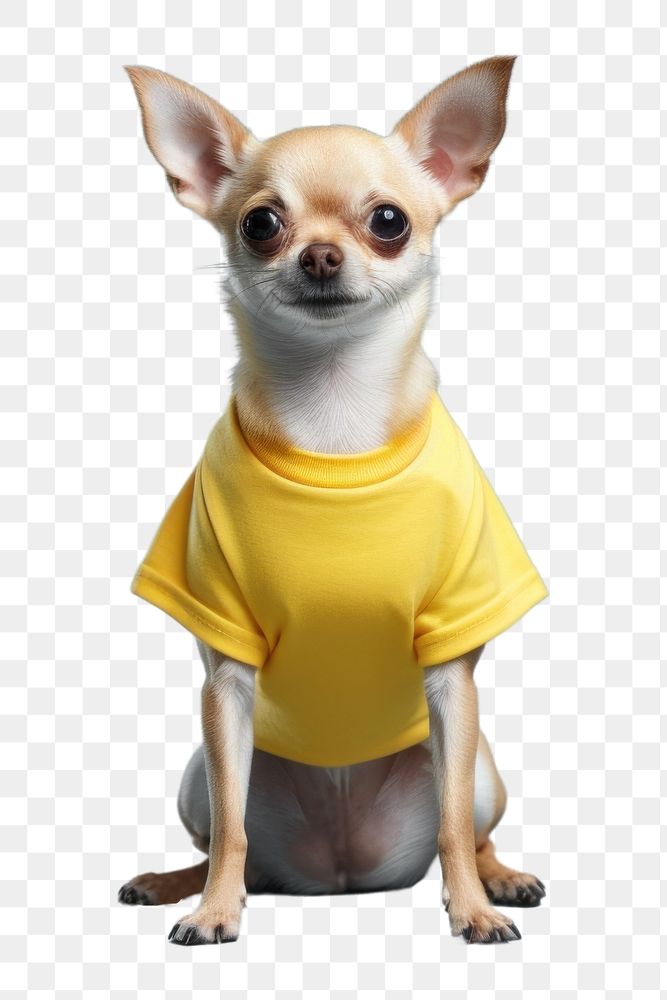 PNG Chihuahua dog t-shirt mammal. AI generated Image by rawpixel.