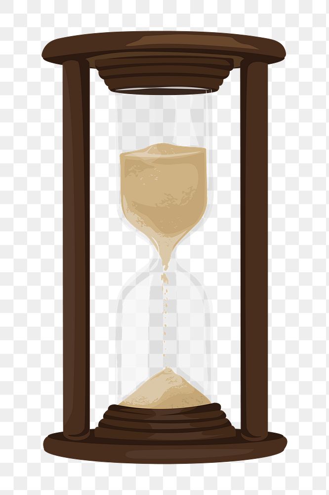 Time hourglass png, aesthetic illustration, transparent background