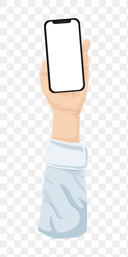 Phone device png, aesthetic illustration, transparent background