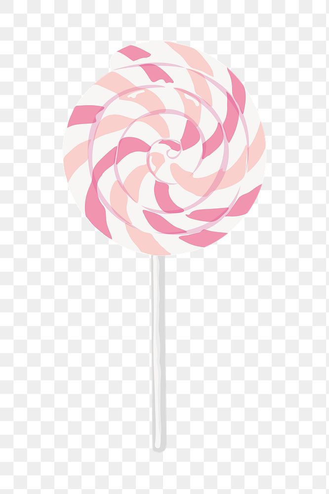 Candy lollipop png, aesthetic illustration, transparent background